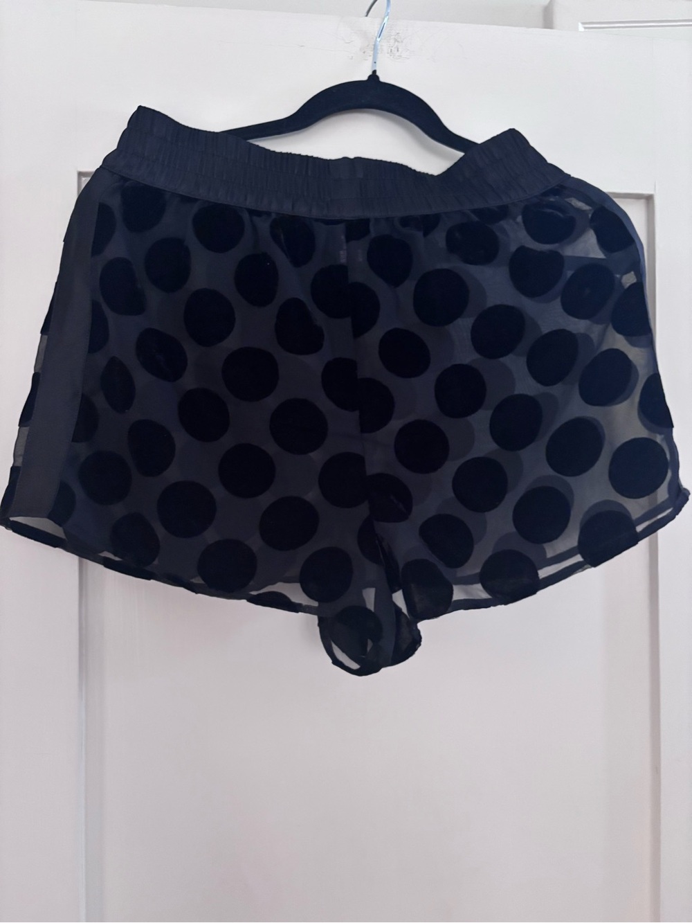 Victoria's Secret Black Sheer Lined Shorts